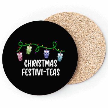 Discover Boba Tea Relax Christmas Cute Kawaii Bubble Milk Coasters