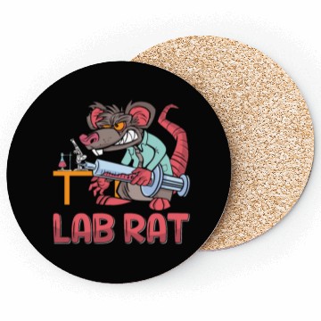 Discover Lab Tech Lab Rat Laboratory Chemist Technician Coasters