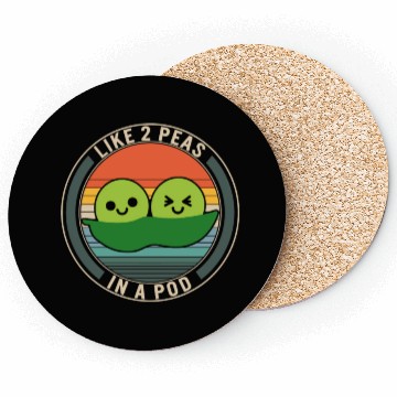 Discover Peas Vegetable Coasters, Like 2 Peas In Pod,