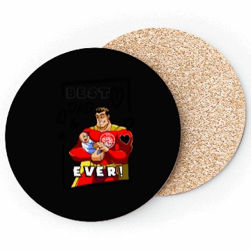 Discover Best Dad Ever SuperDad Coasters