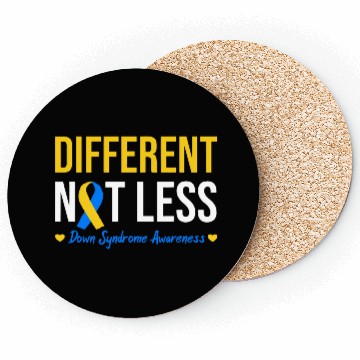 Discover Different Not Less World Down Syndrome Awareness Coasters