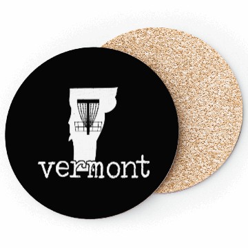 Discover State of Vermont Disc Golf Golfer Golfing Basket Coasters