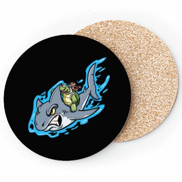 Discover Shark Swims With Turtle And Crab Coasters