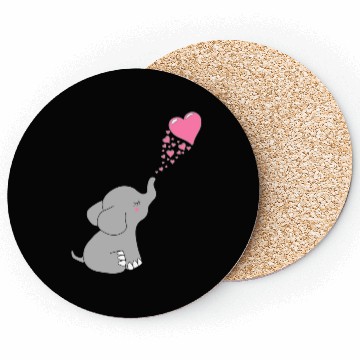 Discover Grey Elephant with love Coasters