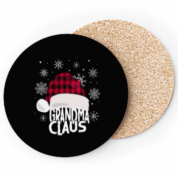 Discover Womens Grandma Claus Christmas Buffalo Plaid Coasters