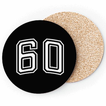 Discover Number 60 White Coasters