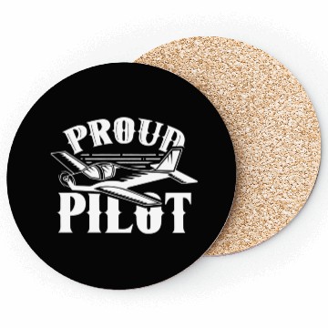 Discover Proud Pilot Small Airplane Private Aircraft Coasters