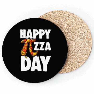 Discover pizza day white Coasters