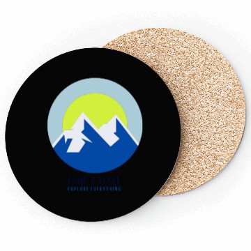 Discover Support Ukraine! Loud Local Blue & Yellow Logo Coasters