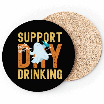 Discover Support Day Drinking Halloween Coasters