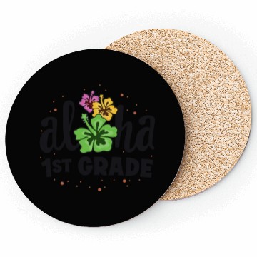 Discover Aloha 1st Grade Tropical Teacher First Day Back Coasters