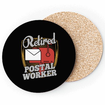 Discover Retired Postal Worker Postman Courier Mailman Coasters