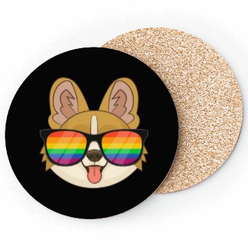 Discover Corgi LGBT Sunglasses Coasters
