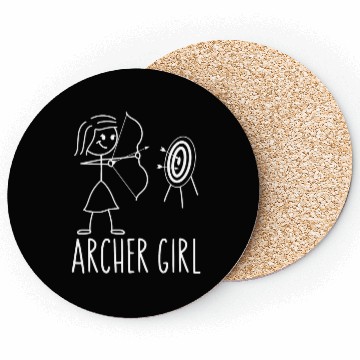 Discover Archery Bow Archer Girl Vintage Coasters