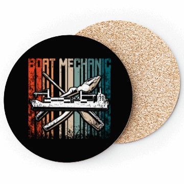 Discover Retro Vintage boat mechanic Coasters