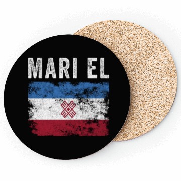 Discover Mari El Flag Distressed - Mari Flag Coasters
