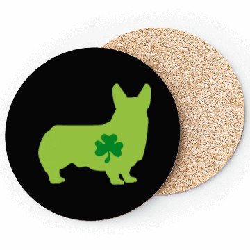 Discover Corgi St. Patrick's Day Coasters