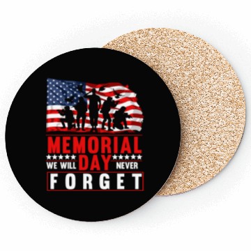Discover Memorial Day American Flag Soldiers Patriotic US Coasters