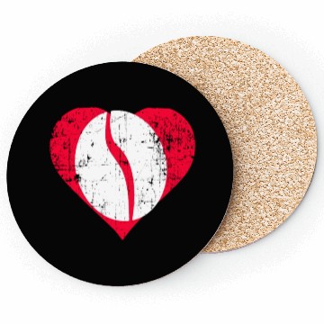 Discover Navy Bean Heart Coasters