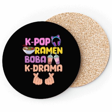 Discover K-Pop Ramen Boba K-Drama Coasters