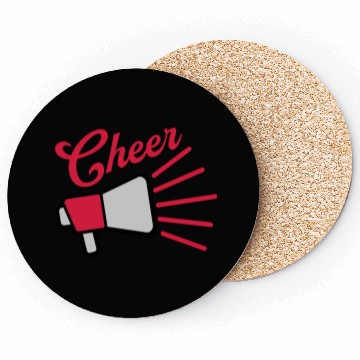 Discover Cheer megaphone speak symbol Coasters