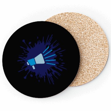 Discover color blob icon megaphone Coasters
