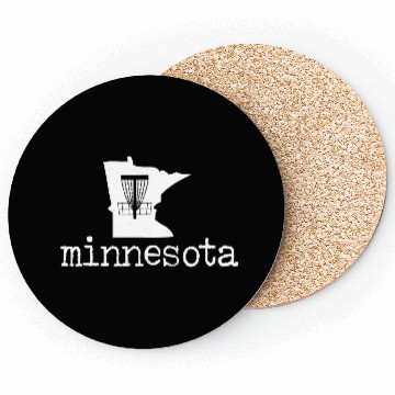 Discover State of Minnesota Disc Golf Coasters Golfer Golfing
