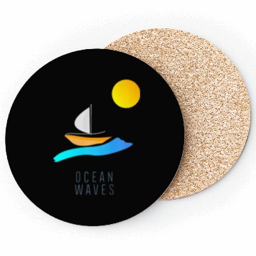Discover Ocean Waves Sailing Yachting Abstract Coasters