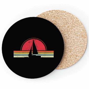 Discover Sailing Vintage Retro Sailboat Boating Boat Sailor Coasters