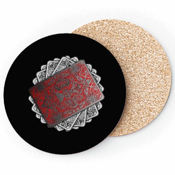 Discover Red Playing Card Deck Coasters