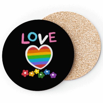 Discover Love Flower Pride, lgbt community Coasters