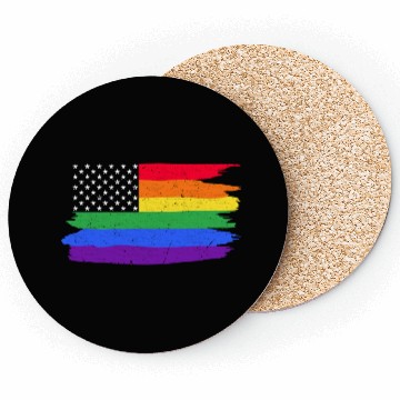 Discover LGBTQ American Flag Colorful Lesbian Gay Pride Coasters