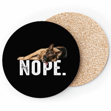 Discover Nope Lazy German Shepherd Dog Lover Gift Coasters