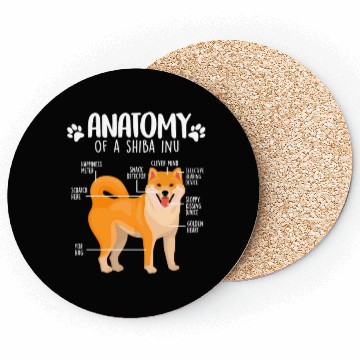 Discover Shiba Inu Funny Anatomy Shiba Inu Dog Lover Coasters
