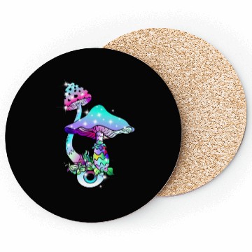 Discover Magic Mushrooms Eye Psychedelic Art Coasters