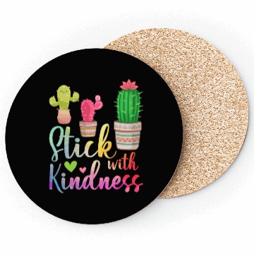 Discover Stick With Kindness Cactus Lovers Teacher Coasters