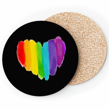 Discover Pride Rainbow Heart Coasters