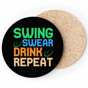 Discover Swing Swear Drink Repeat Coasters
