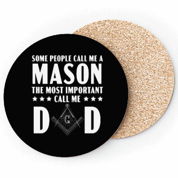 Discover Freemason Dad Fraternal Freemasonry Square Compass Coasters