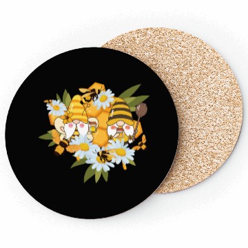 Discover Gardening Gnome Daisy Bees Gnomes Flowers Coasters