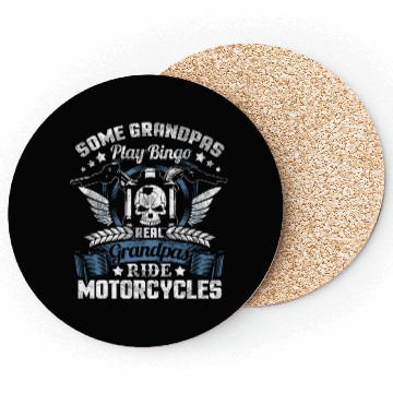 Discover Real Grandpa Motorcycle Biker Coasters