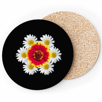 Discover zinnia blossom daisy flower blooms flowerpattern Coasters