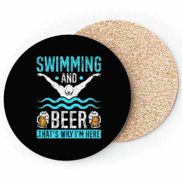 Discover Swimming Beer Men Swim Team Coasters