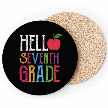 Discover Hello Seventh Grade Back To School Coasters