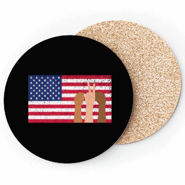 Discover USA Coasters Women Men Patriotic American Flag