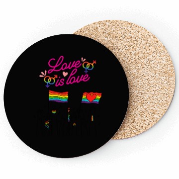 Discover pride colors flag love is love Coasters