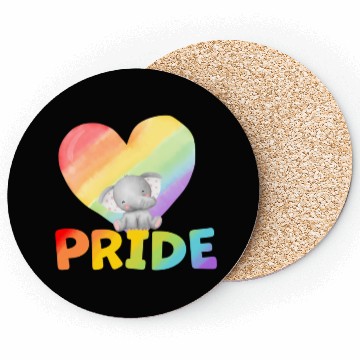 Discover cute love pride elephant Coasters