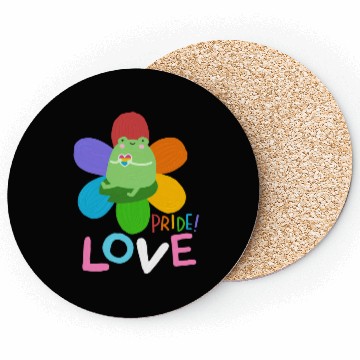 Discover cute frog pride colors Coasters