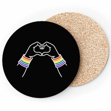 Discover LGBT pride rainbow heart Coasters
