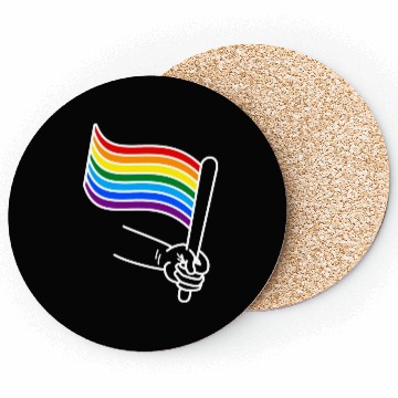 Discover LGBT pride rainbow heart Coasters
